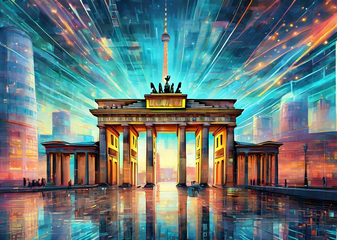 Künstlerische Darstellung des Brandenburger Tors